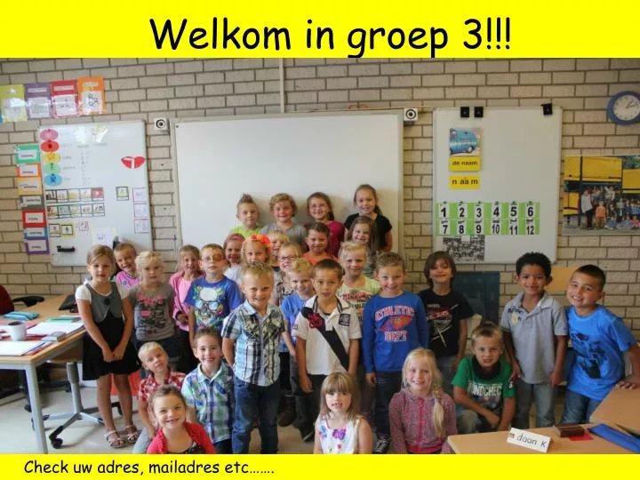 welkom in groep 3