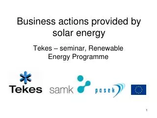 business actions provided by solar energy
