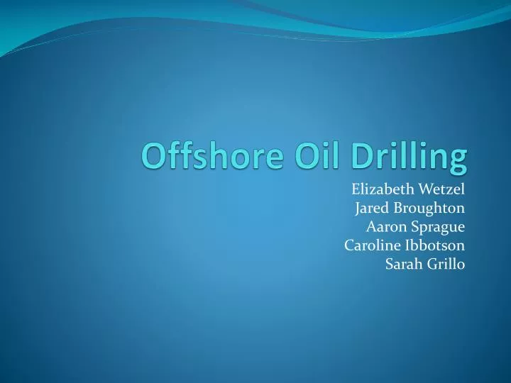 offshore oil drilling