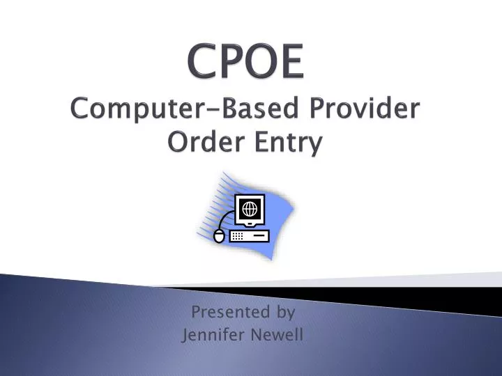 cpoe computer based provider order entry