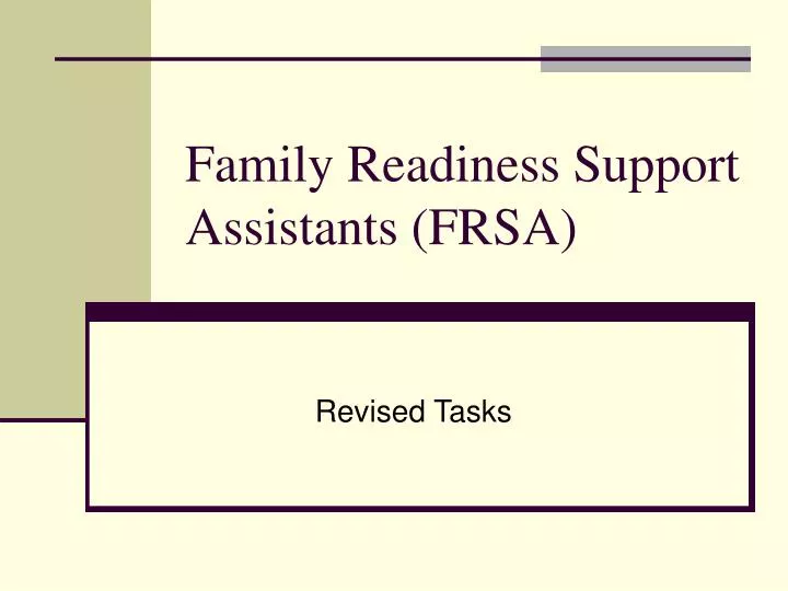 family readiness support assistants frsa