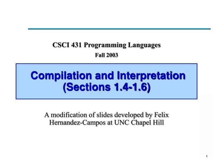compilation and interpretation sections 1 4 1 6
