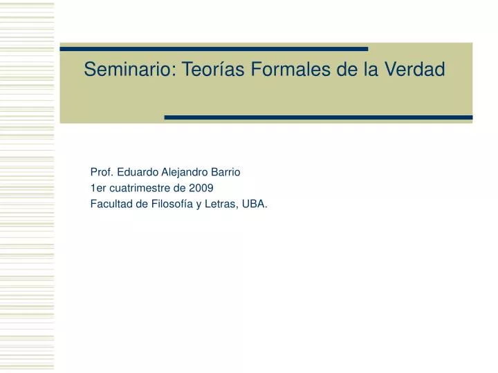 seminario teor as formales de la verdad