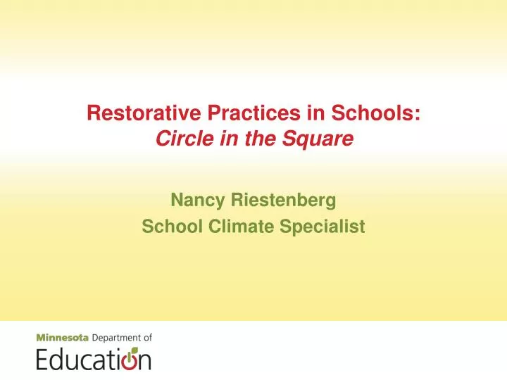 restorative practices in schools circle in the square