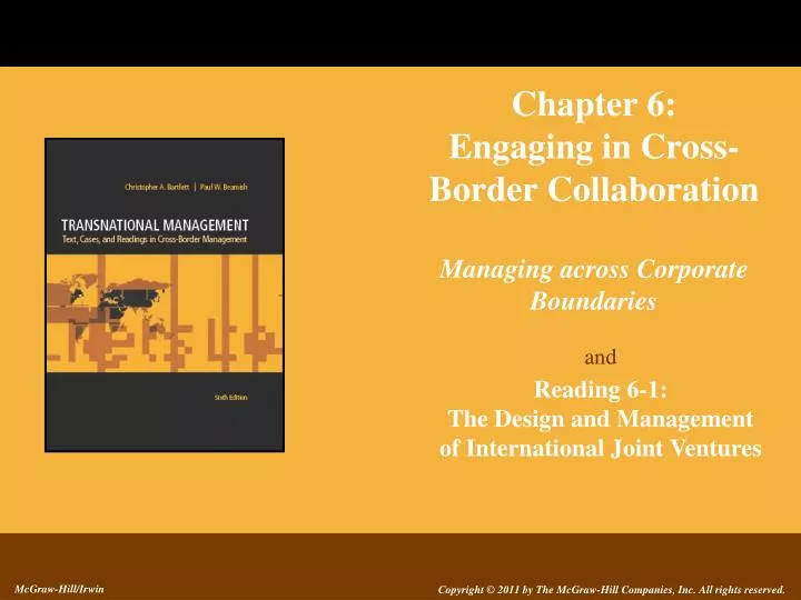 chapter 6 engaging in cross border collaboration managing across corporate boundaries
