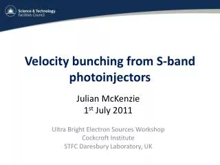 Velocity bunching from S-band photoinjectors