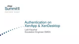 authentication on xenapp xendesktop