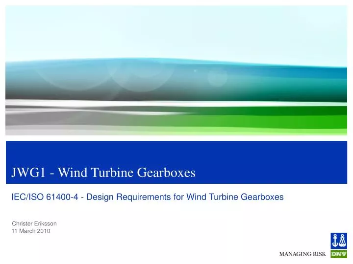 jwg1 wind turbine gearboxes