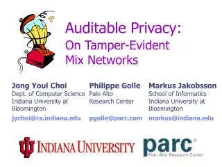 Auditable Privacy: