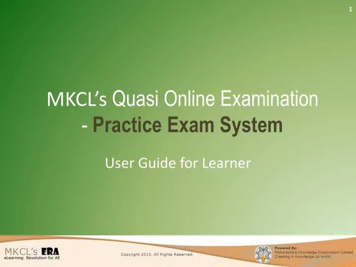 mkcl s quasi online examination practice exam system