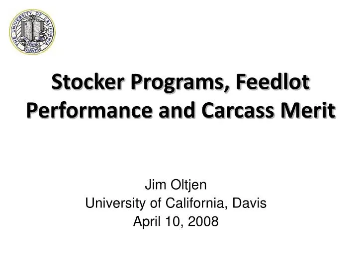 stocker programs feedlot performance and carcass merit
