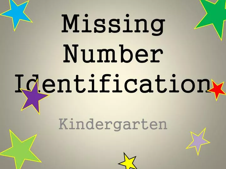 missing number identification