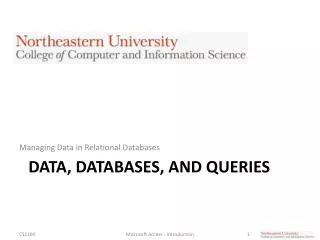 Data, Databases, and Queries