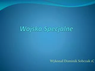 wojska specjalne