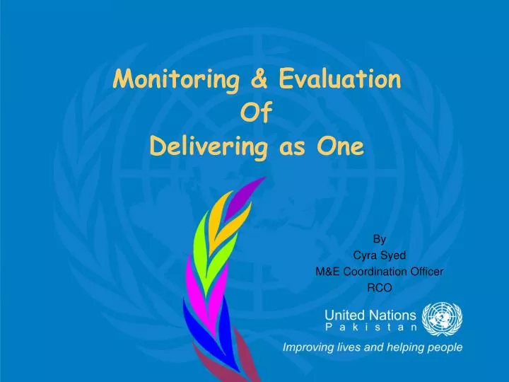 monitoring evaluation of delivering as one