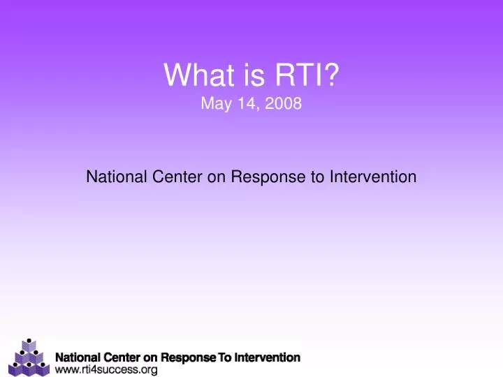 what is rti may 14 2008