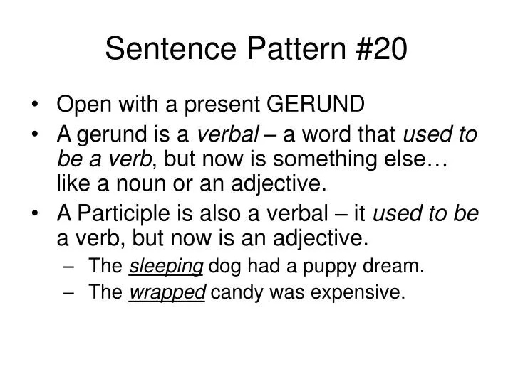 sentence pattern 20
