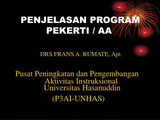 penjelasan program pekerti aa