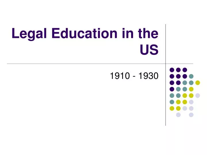 legal education in the us