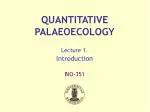 QUANTITATIVE PALAEOECOLOGY - slide 1