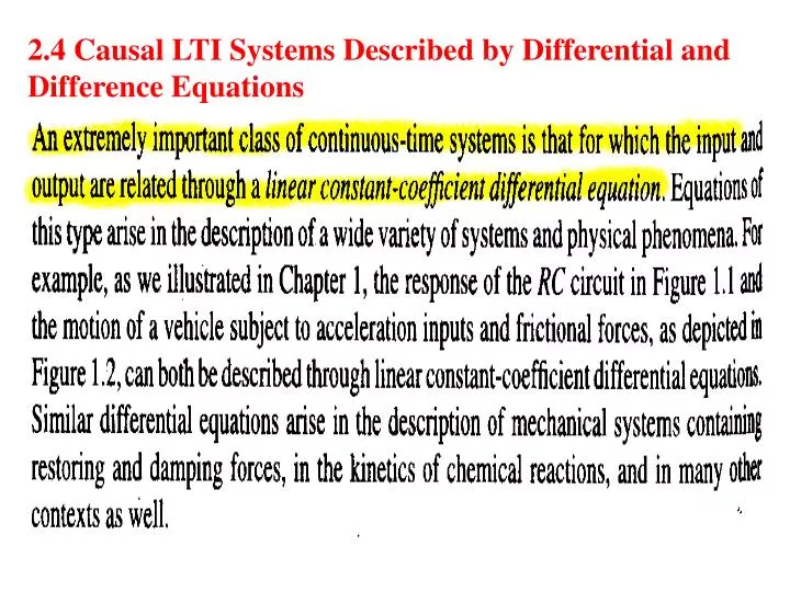 2 4 causal lti systems described by differential and difference equations