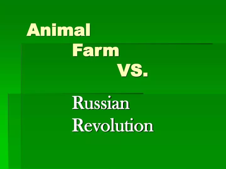 animal farm vs