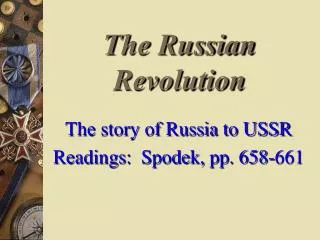 The Russian Revolution