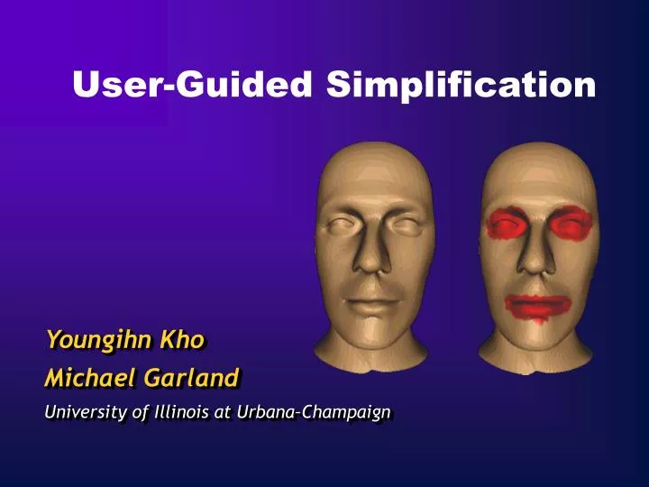 user guided simplification