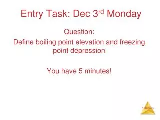 Entry Task: Dec 3 rd Monday
