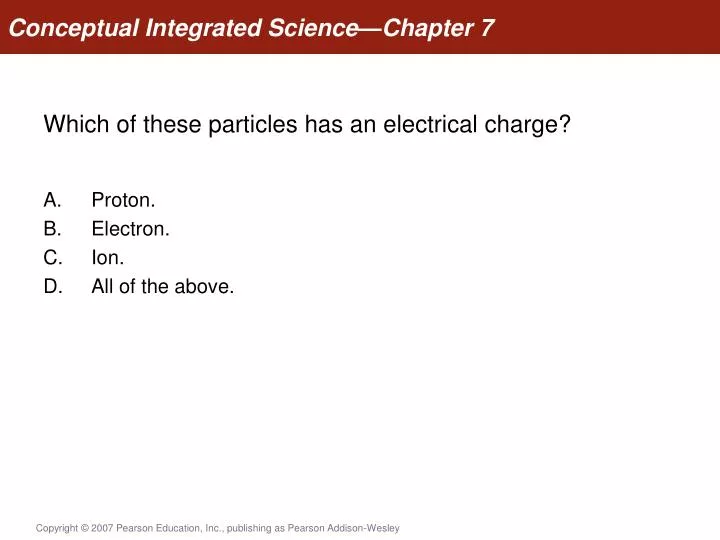 which of these particles has an electrical charge