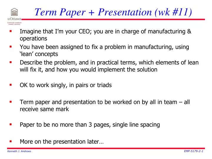 term paper presentation wk 11