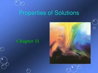 Properties of Solutions