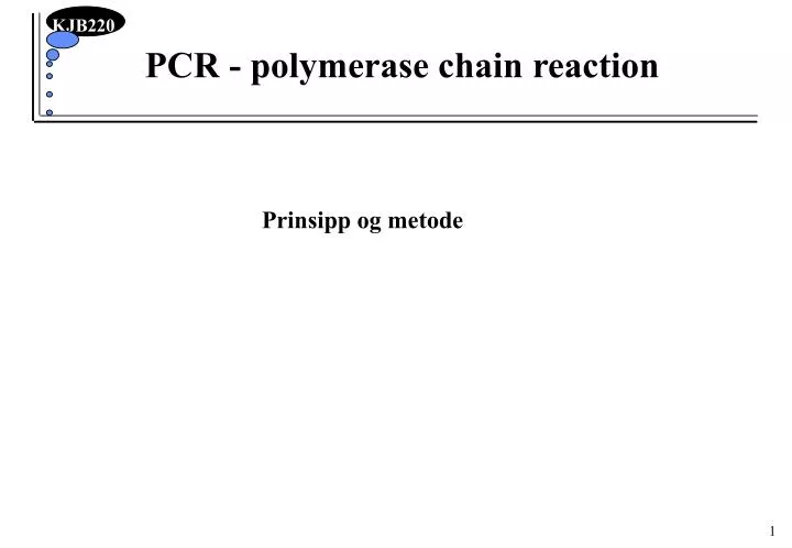 pcr polymerase chain reaction