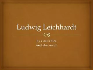 Ludwig Leichhardt