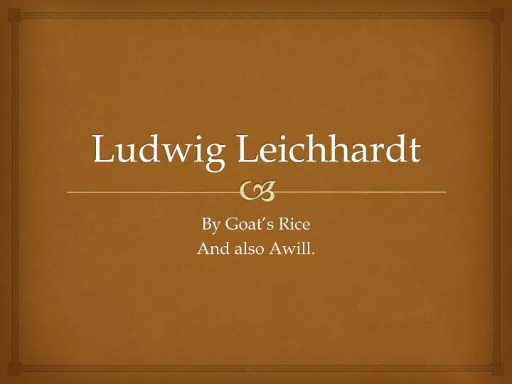 ludwig leichhardt