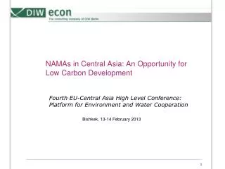 NAMAs in Central Asia: An Opportunity for Low Carbon Development