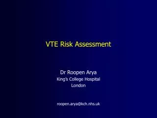 VTE Risk Assessment