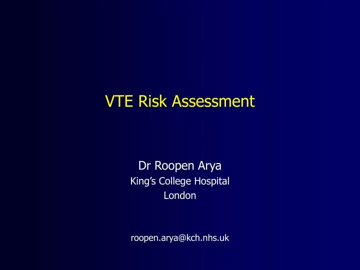 vte risk assessment