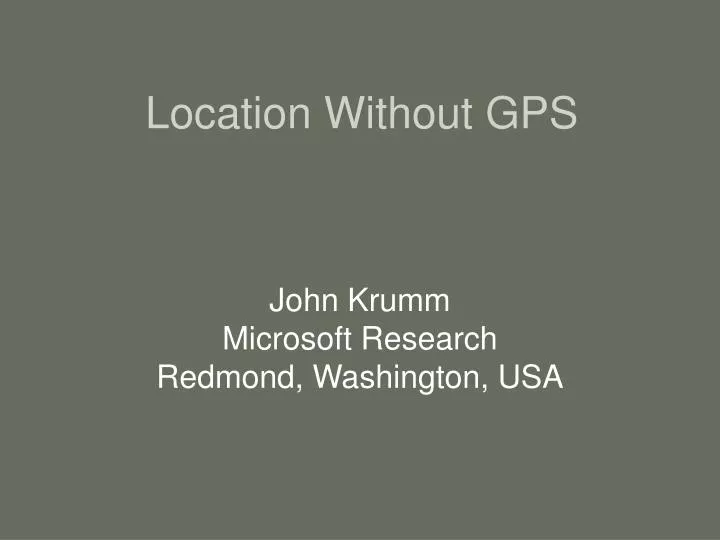location without gps