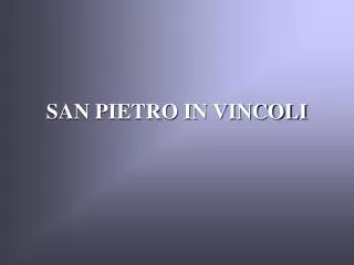 san pietro in vincoli