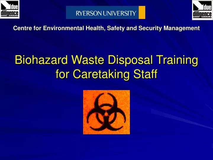 biohazard waste disposal training for caretaking staff