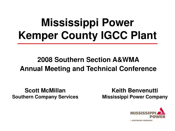 mississippi power kemper county igcc plant