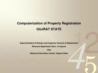 Computerization of Property Registration GUJRAT STATE
