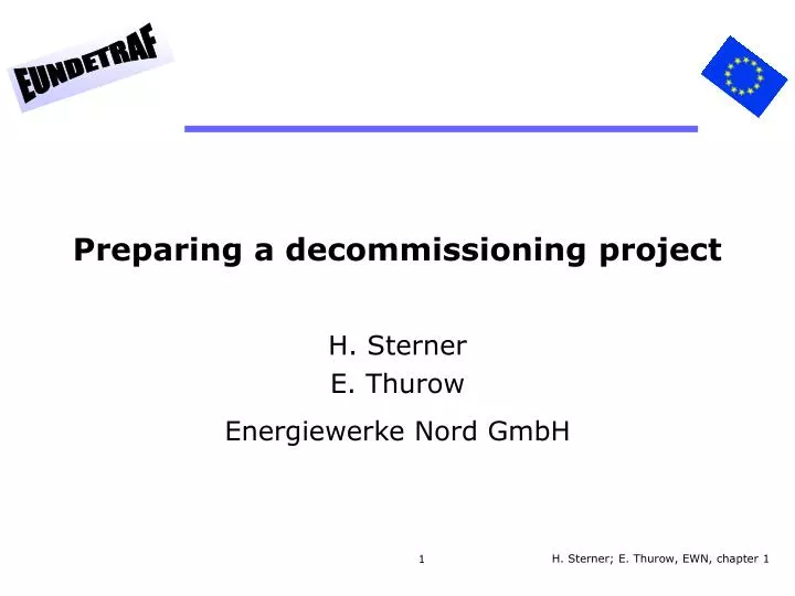 preparing a decommissioning project
