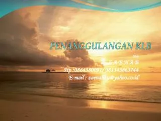 PPT - KEJADIAN LUAR BIASA (KLB) PowerPoint Presentation, Free Download ...