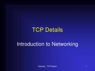 TCP Details