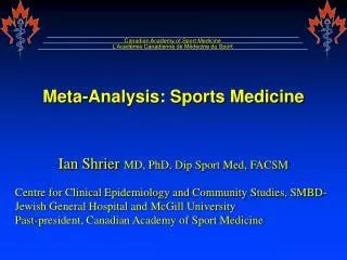 Meta-Analysis: Sports Medicine