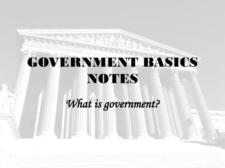 government basics notes