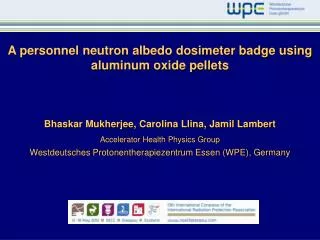 A personnel neutron albedo dosimeter badge using aluminum oxide pellets