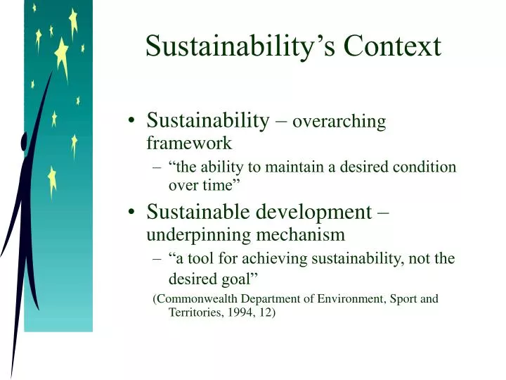 sustainability s context